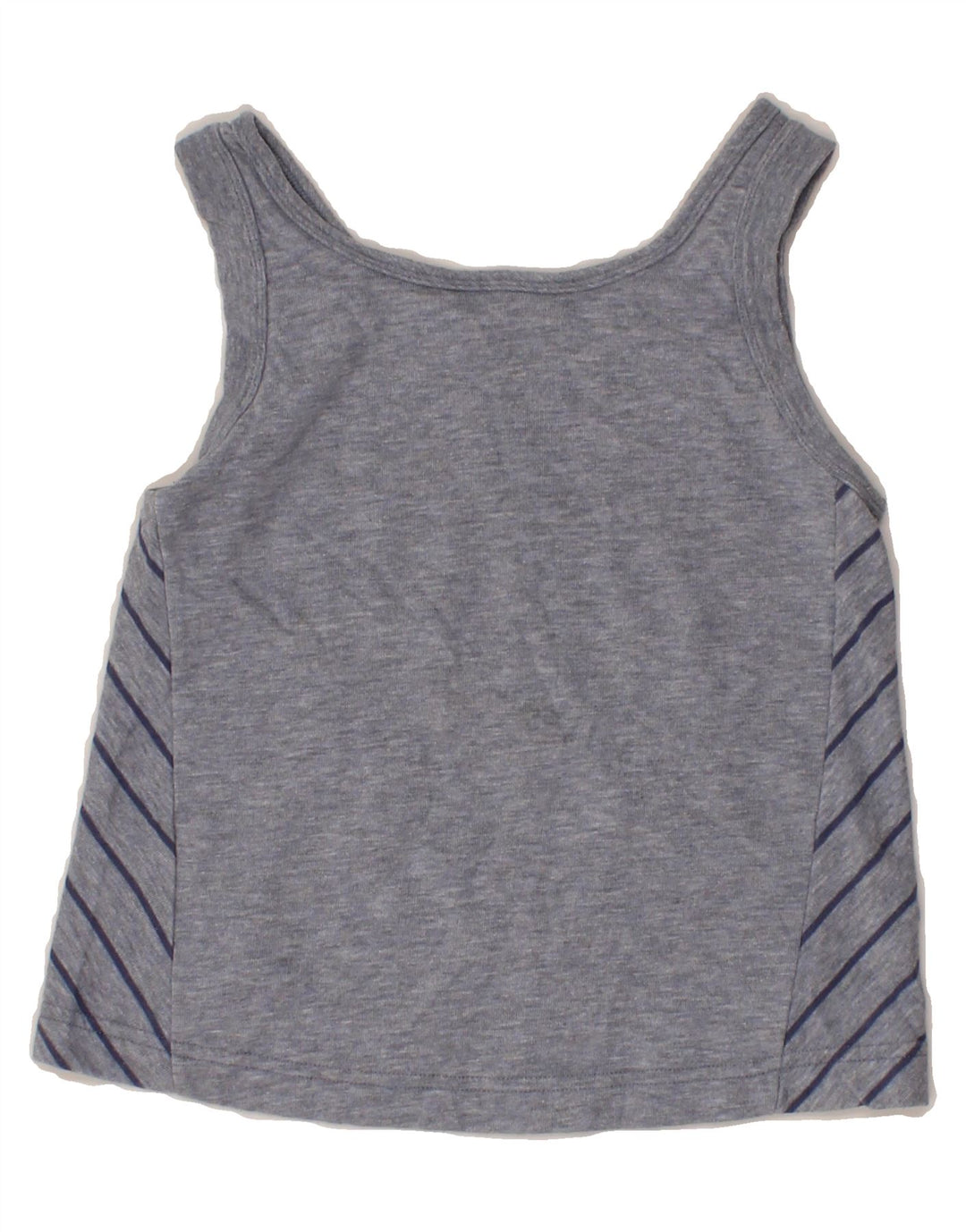 NIKE Girls Graphic Vest Top 5-6 Years Grey Striped Vintage Nike and Second-Hand Nike from Messina Hembry 
