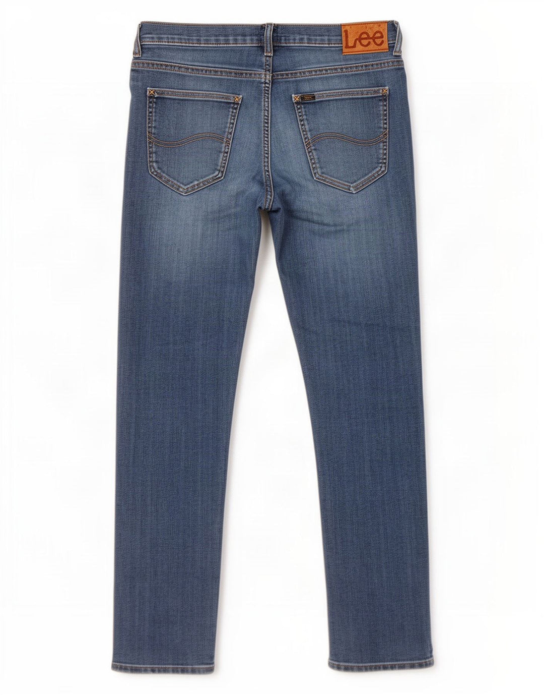 Lee Mens Daren Zip Fly Straight Jeans W32 L30 Blå Bomuld