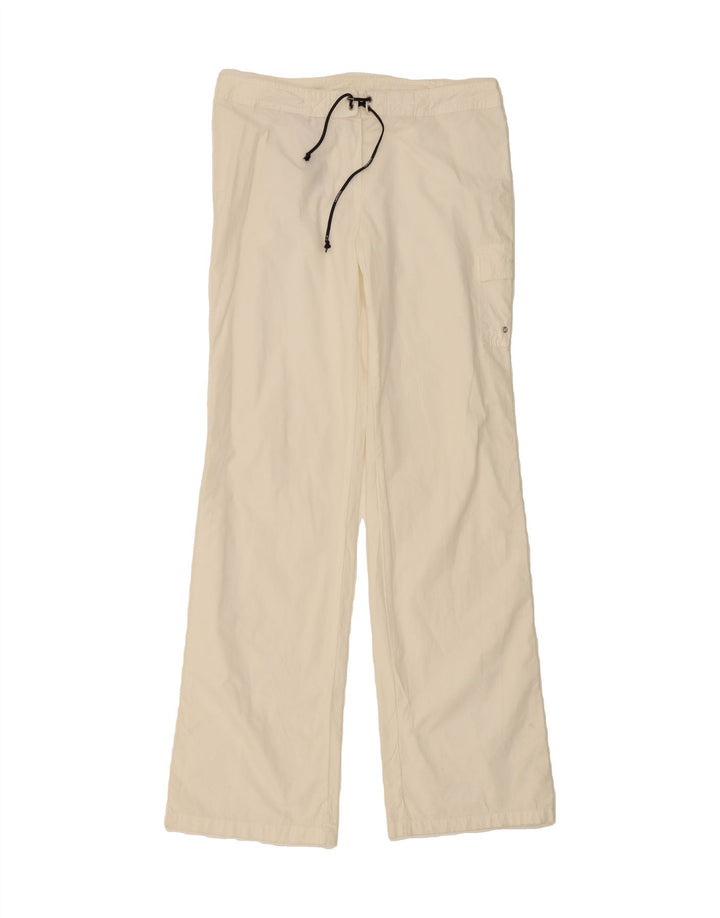 LACOSTE Womens Bootcut Cargo Trousers Size 42 Large W30 L35 White Cotton Vintage Lacoste and Second-Hand Lacoste from Messina Hembry 