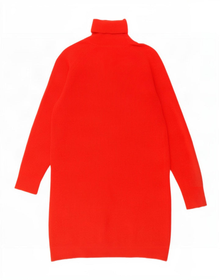 Massimo Dutti Dame Jumper Kjole UK 14 Medium Rød Uld