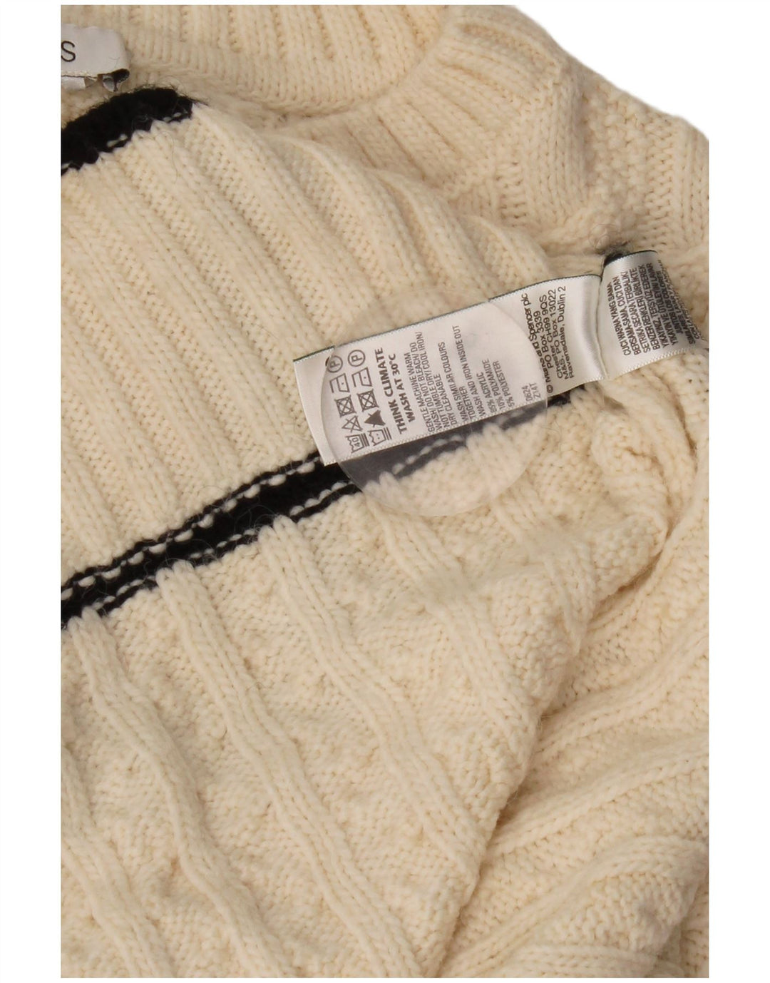 Marks & Spencer dame sweater med rund hals i overstørrelse UK 18 XL Hvid