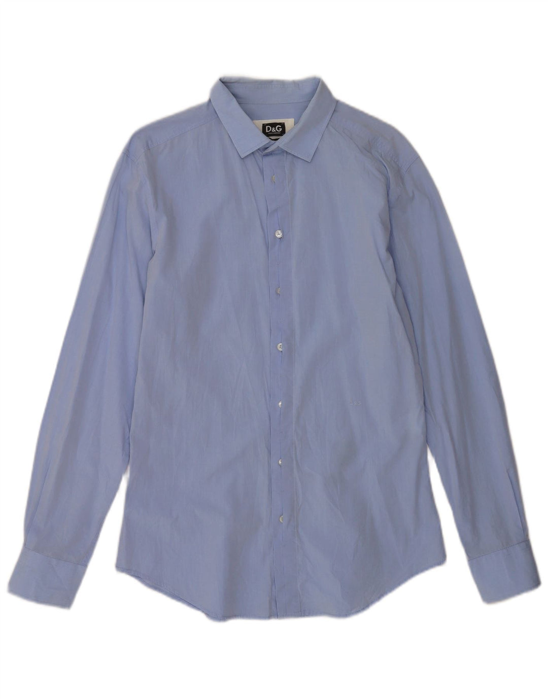 Dolce & Gabbana Herre Slim Fit Skjorte IT 50 Medium Blue Cotton