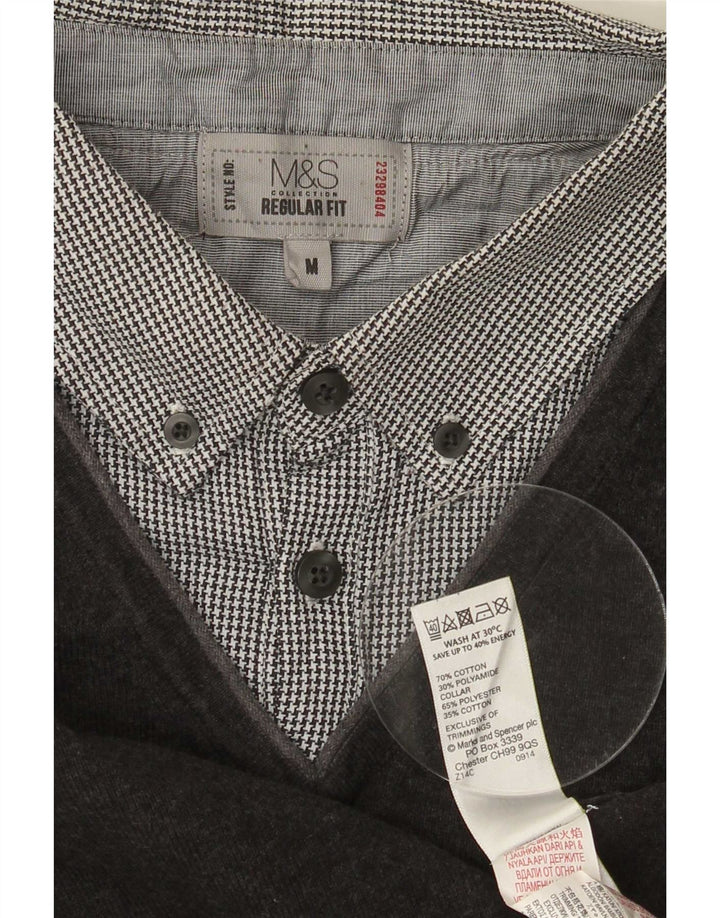 Marks & Spencer Herre Regular Fit Polo Neck sweater Medium Grå