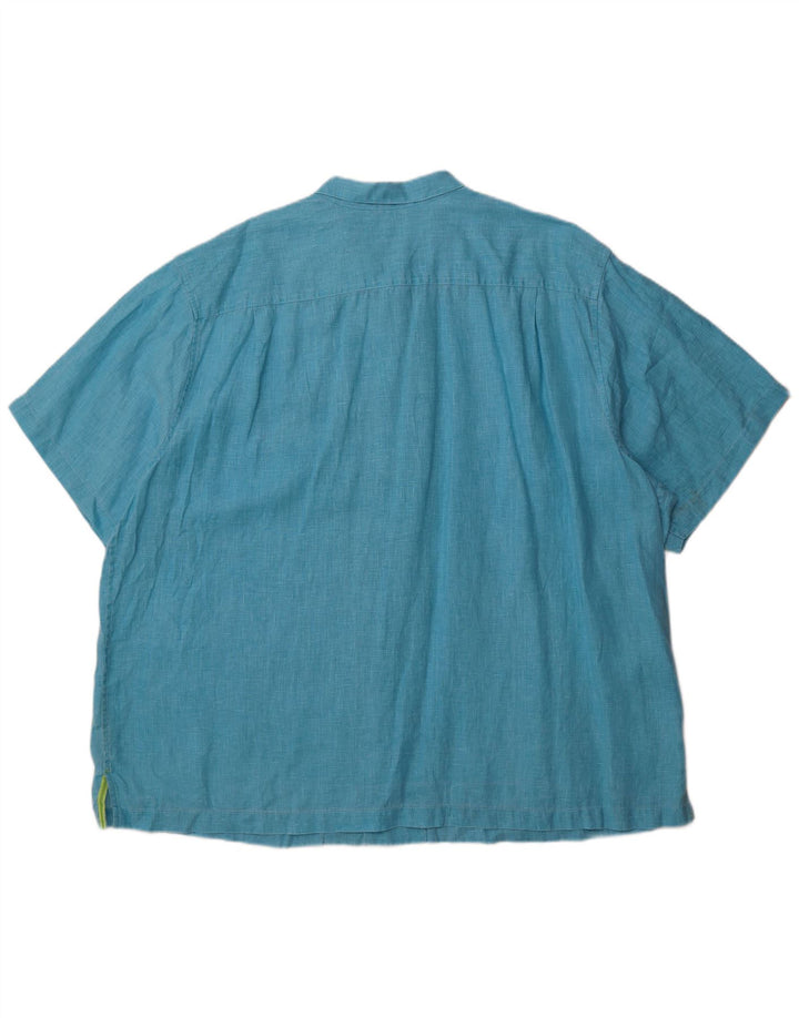 Tommy Bahama Herre Grant Fit kortærmet skjorte 2XL blå hør
