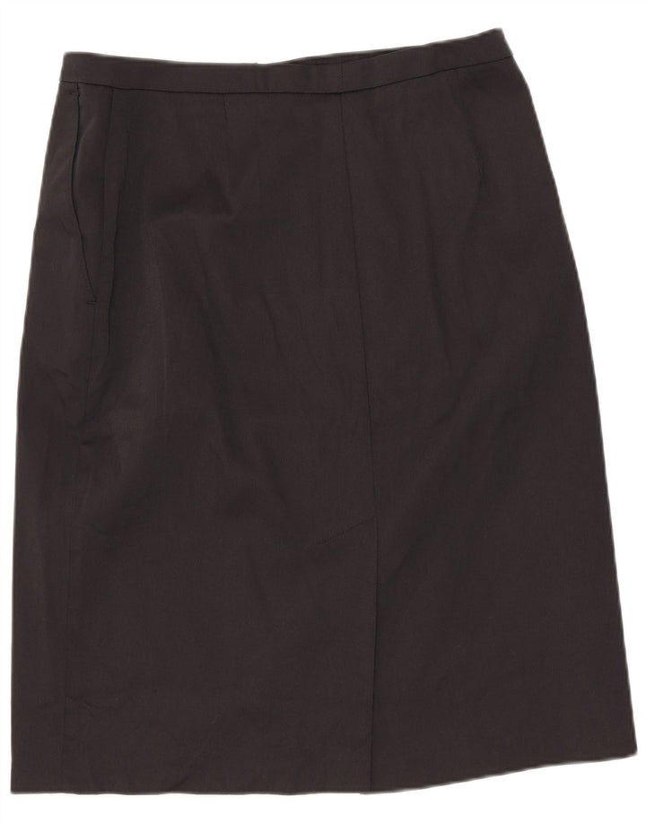 Stefanel Dame Pencil Skirt IT 42 Medium W28 Sort Polyamid