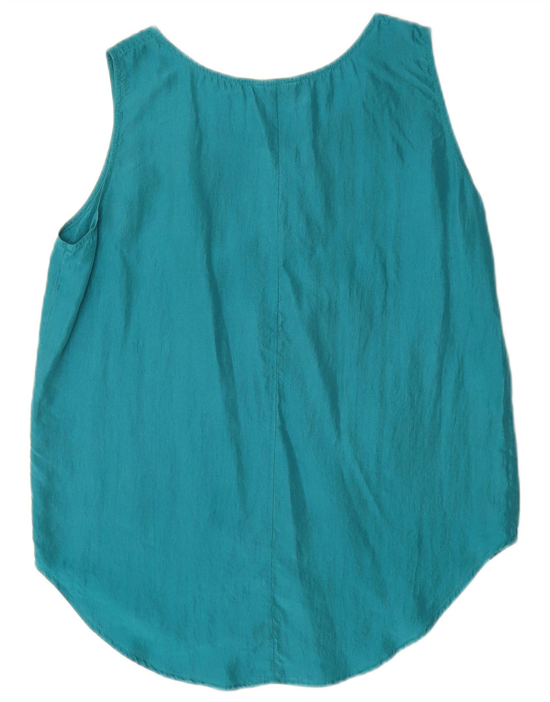 Ultimo 21 Dame ærmeløs bluse Top IT 42 Medium Blue Silk