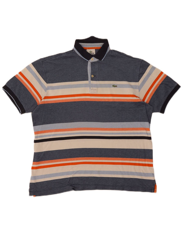 Lacoste Polo Shirt til mænd Størrelse 6 XL Blå Colourblock