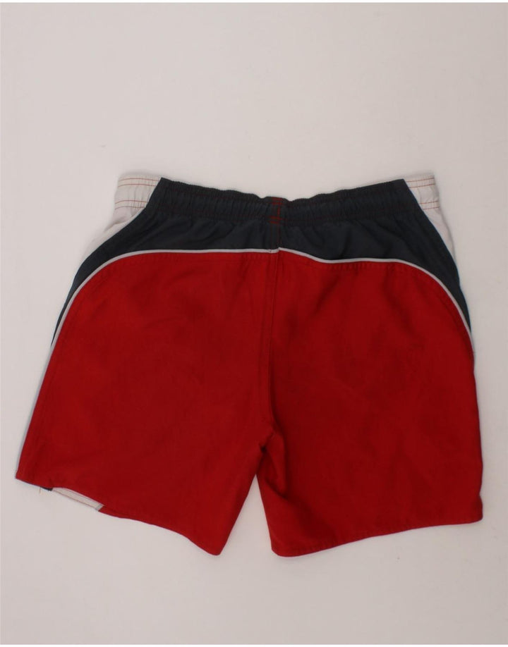 ADIDAS Boys Graphic Sport Shorts 9-10 Years  Red Colourblock Polyester Vintage Adidas and Second-Hand Adidas from Messina Hembry 