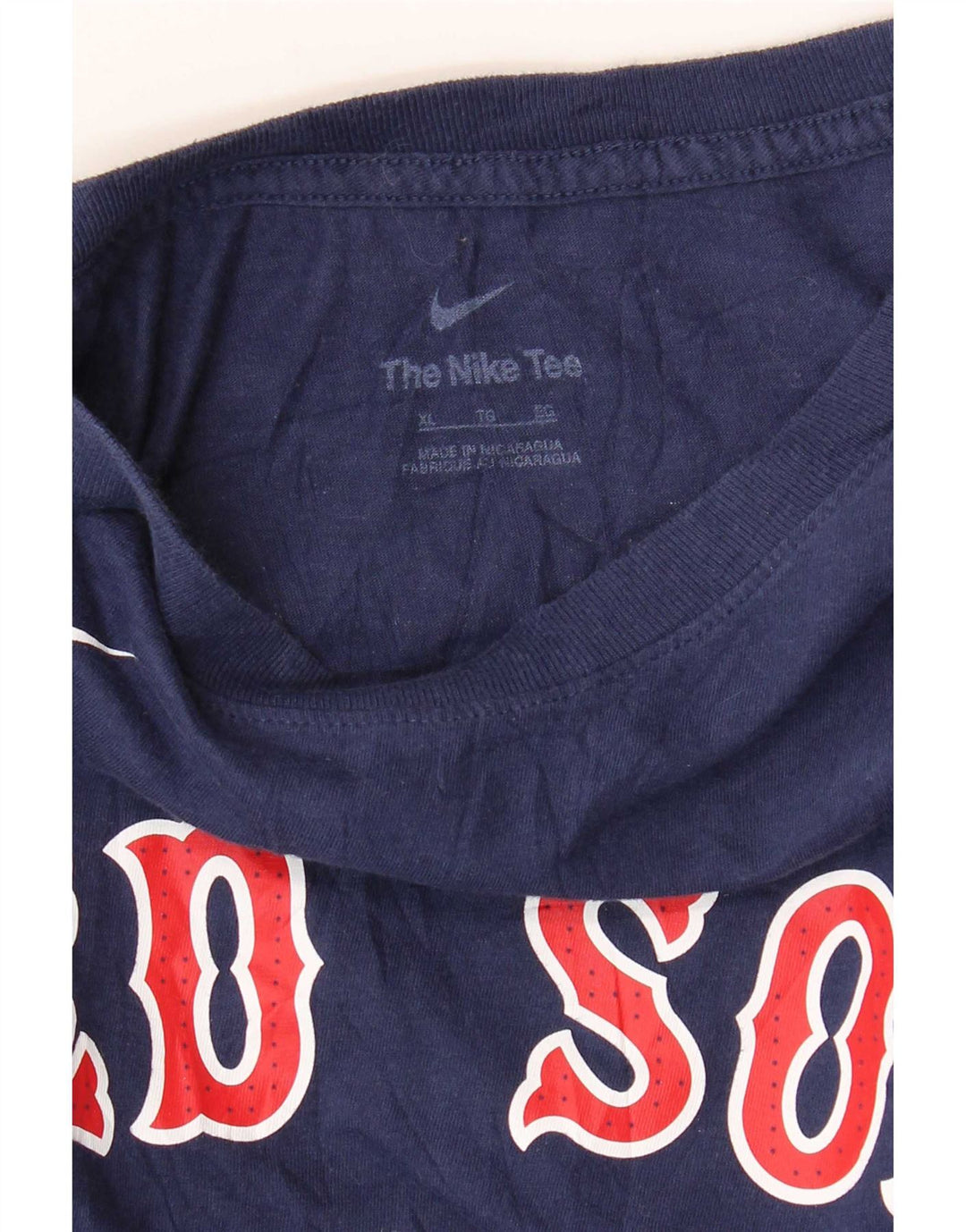 Nike Herre Red Sox Grafisk T-Shirt Top XL Marineblå
