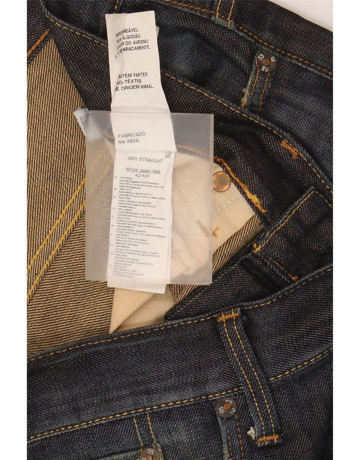 G-Star Herre 3301 Straight Jeans W34 L34 Blå