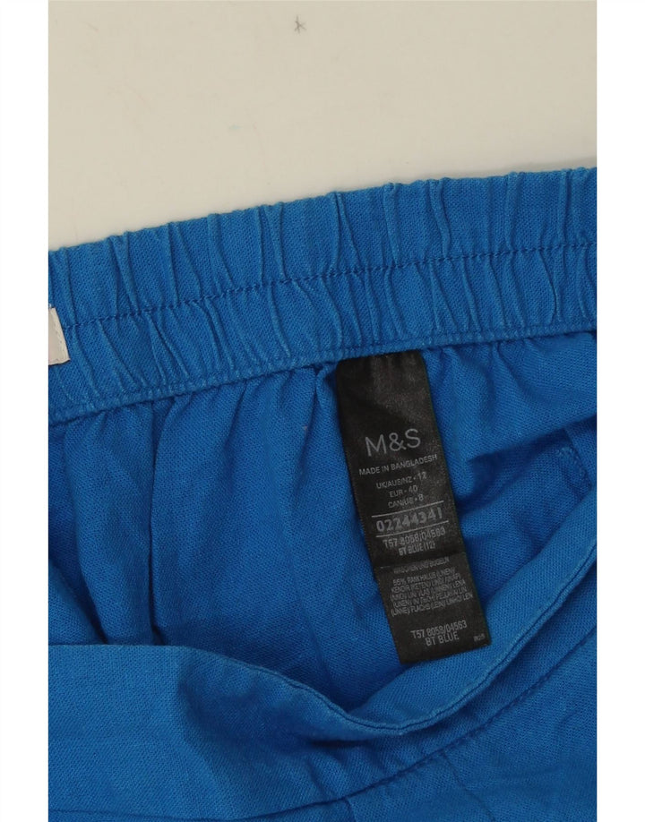 MARKS & SPENCER Chino-shorts til kvinder UK 12 Medium W32 Blue Linen