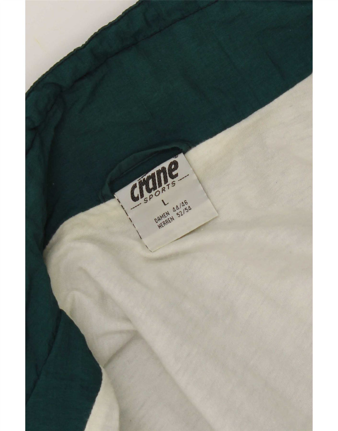 Crane Herre grafisk regnjakke UK 40 Large Green Colourblock Nylon