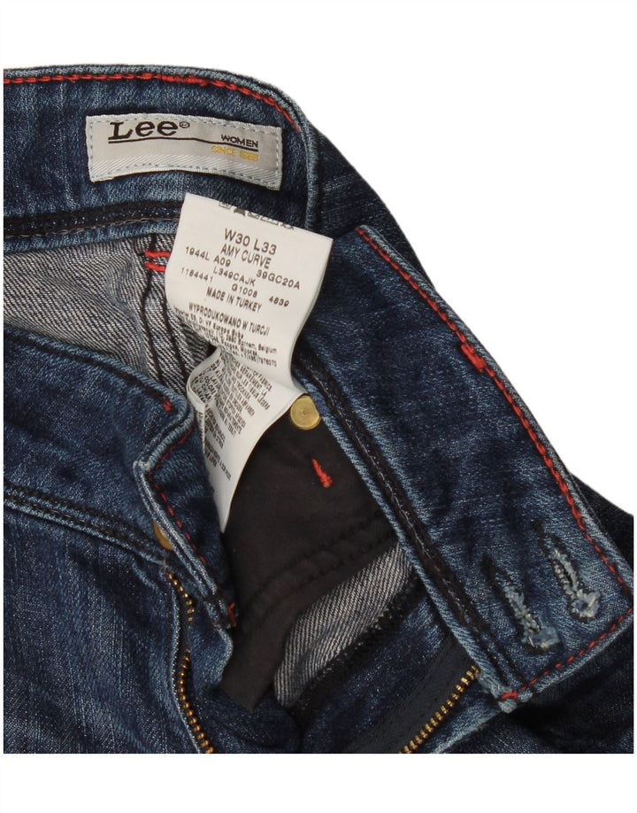 Lee Dame Amy Straight Jeans W30 L25 Marineblå Bomuld