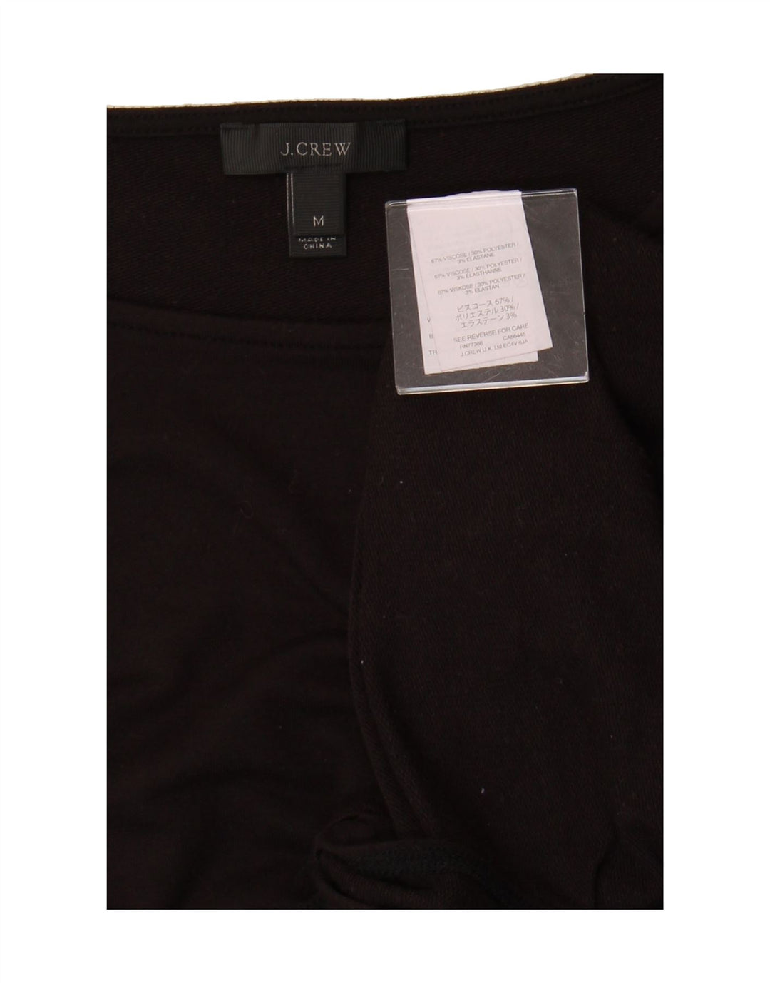 J. CREW Womens Long Sleeve Front Tie Blouse Top UK 14 Medium Black Viscose Vintage J. Crew and Second-Hand J. Crew from Messina Hembry 