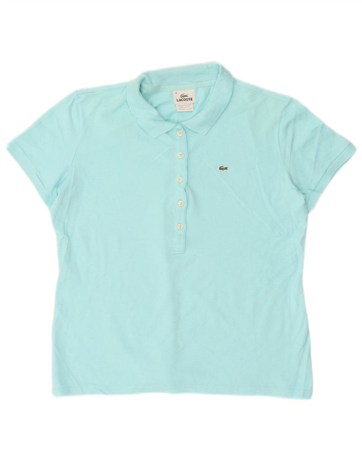 Lacoste Dame Polo Shirt Størrelse 46 XL Blå Bomuld