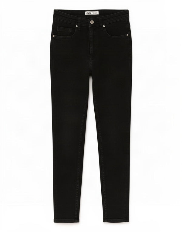Zara Herre Cropped Skinny Jeans EU 40 Medium W31 L24 Sort