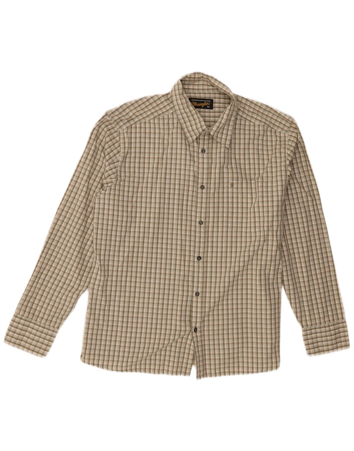 Wrangler herreskjorte XL Beige ternet bomuld