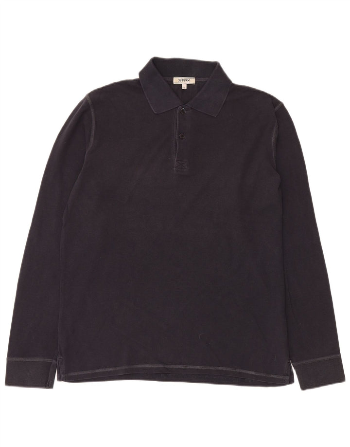 GEOX Herre Respira langærmet poloshirt Medium Navyblå