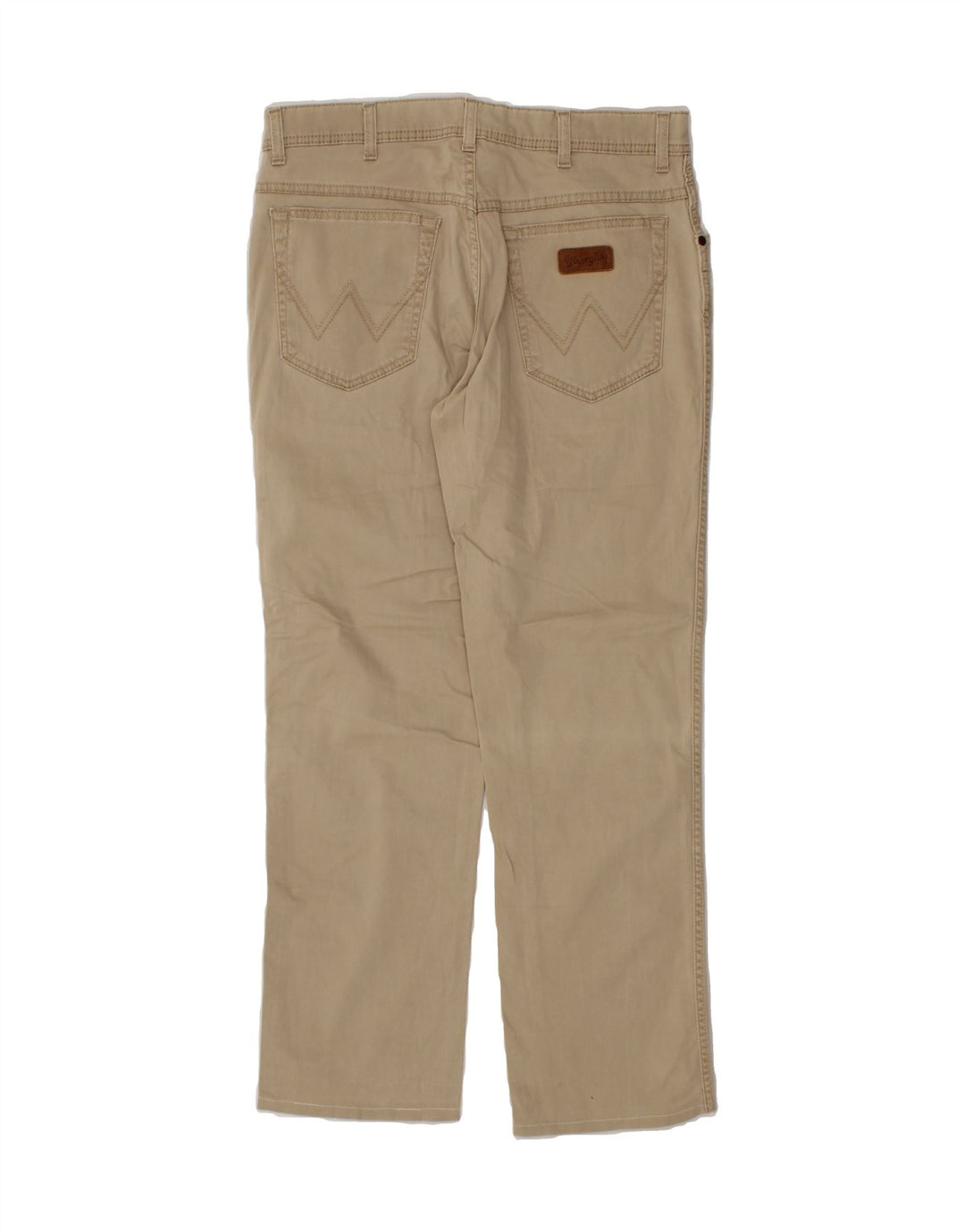 WRANGLER Mens Straight Casual Trousers W34 L29 Beige Vintage Wrangler and Second-Hand Wrangler from Messina Hembry 