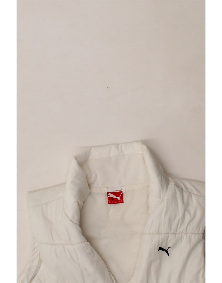 PUMA Womens Padded Gilet UK 16 Large  White Vintage Puma and Second-Hand Puma from Messina Hembry 