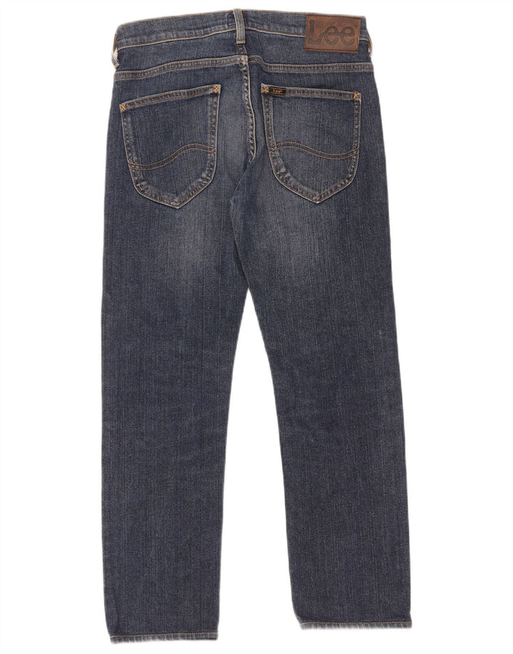 Lee Dame Powell Straight Jeans W28 L32 Marineblå Bomuld