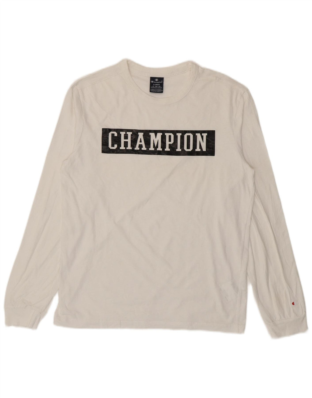 Champion Herre grafisk top langærmet stor hvid bomuld