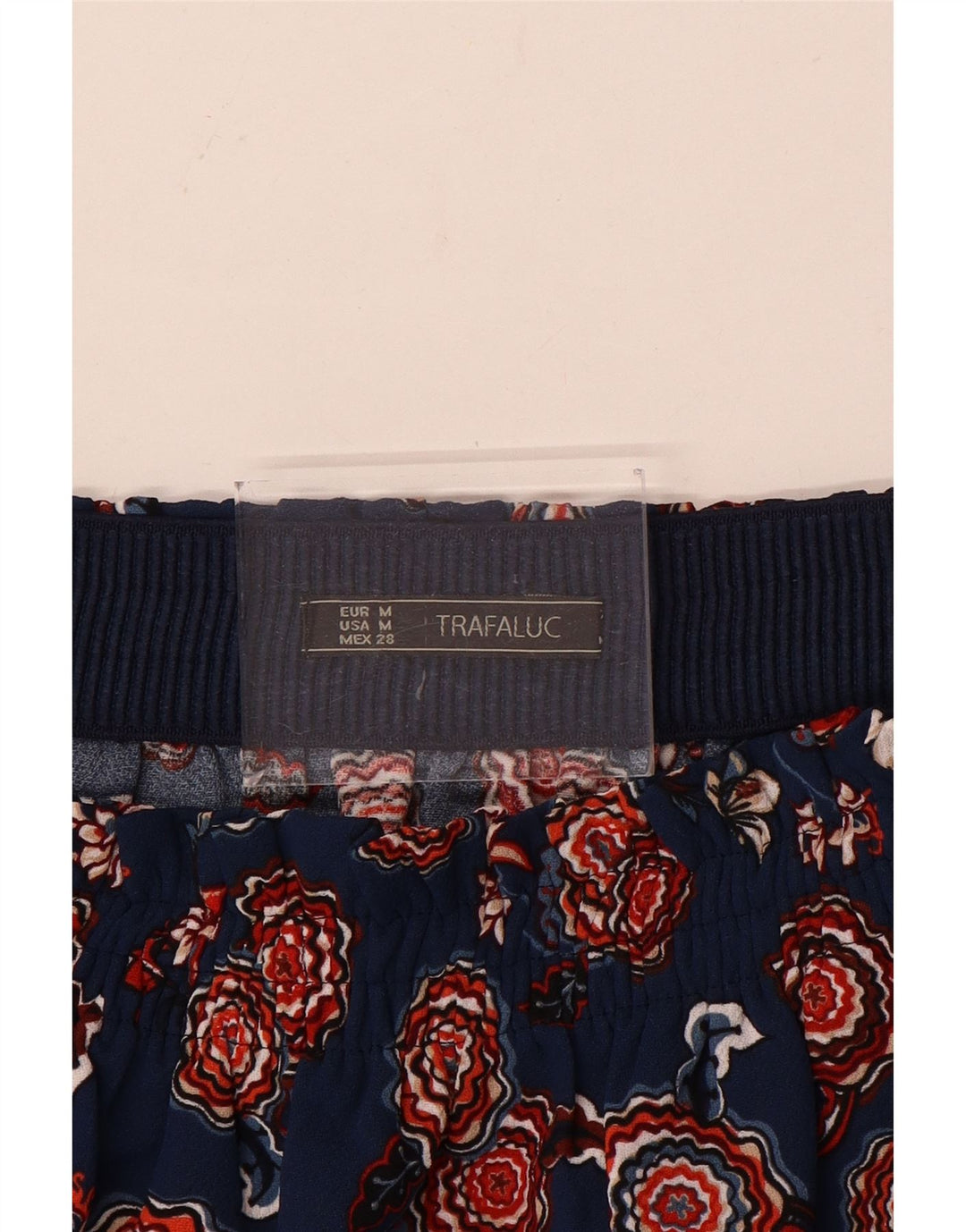 Zara Dame Mini-nederdel Medium W28 Navy Blue Floral