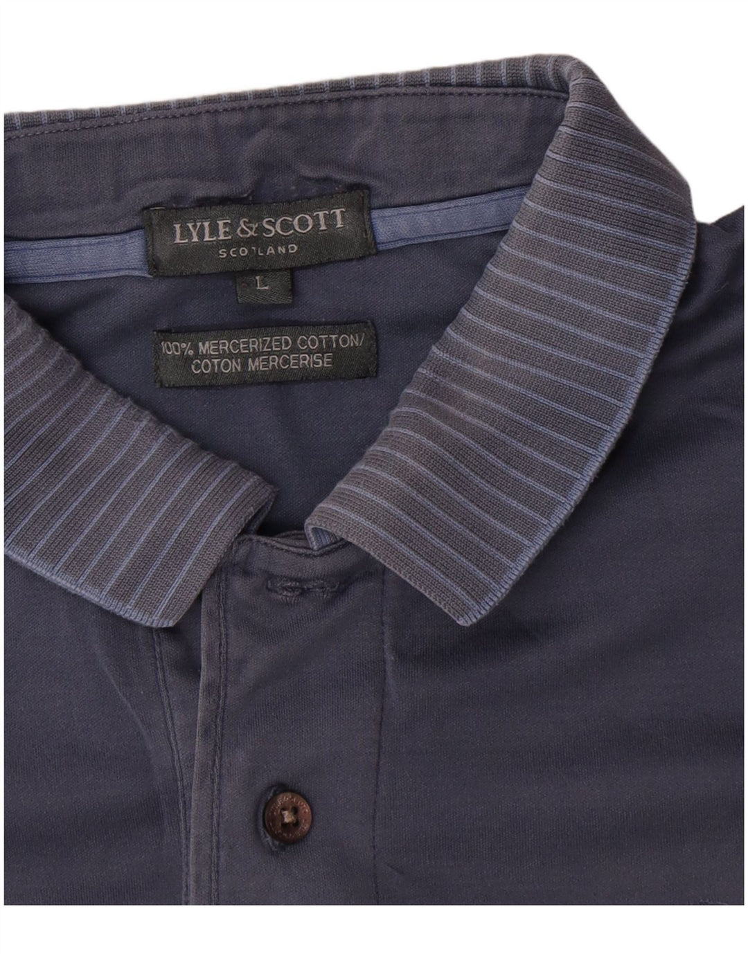 Lyle & Scott herre poloskjorte stor marineblå bomuld