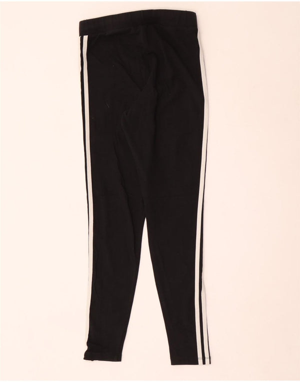 Adidas Dame Leggings UK 12 Medium Sort Bomuld