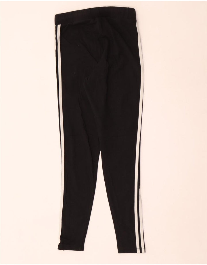 Adidas Dame Leggings UK 12 Medium Sort Bomuld