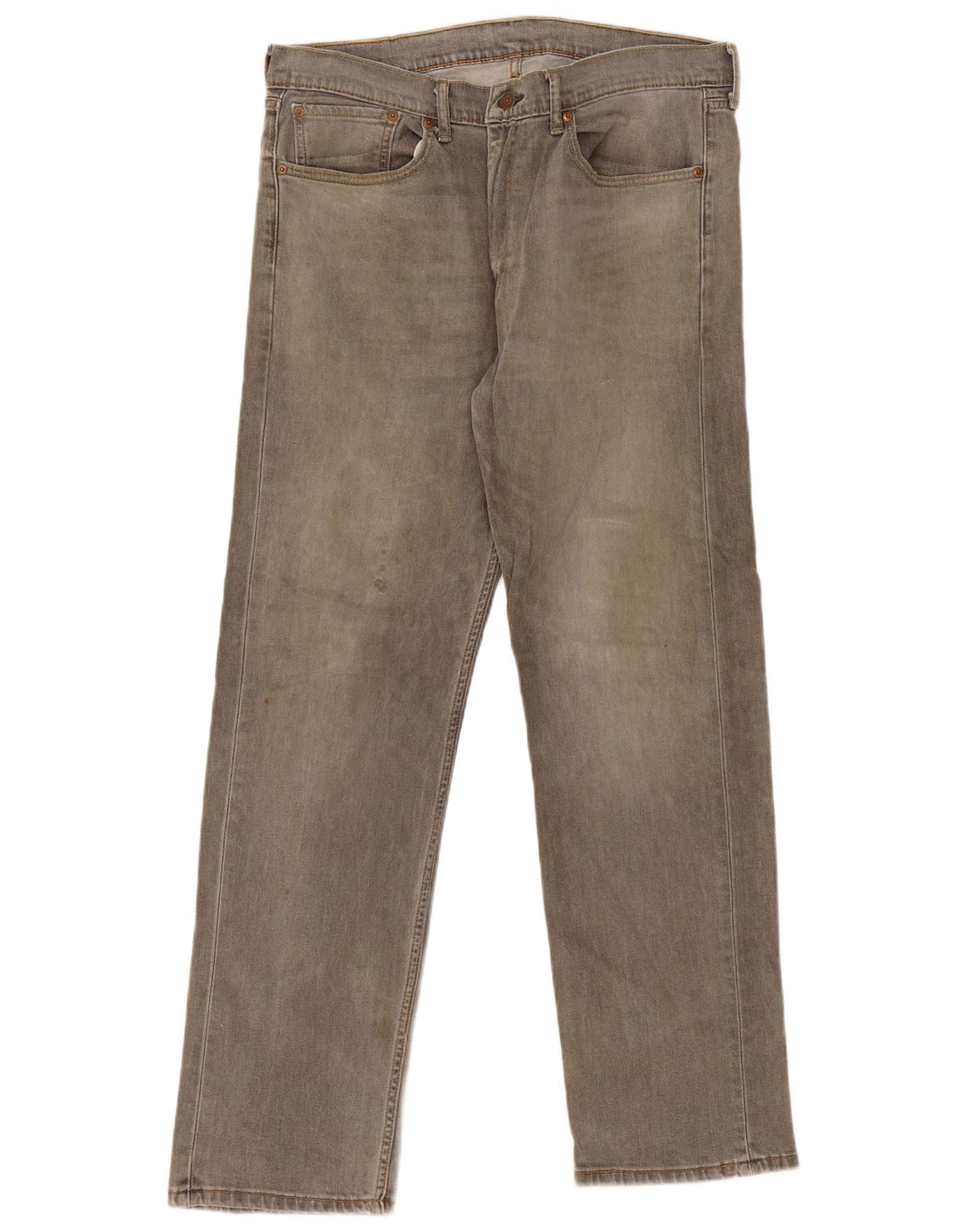 Levi's Herre 505 Straight Jeans W36 L32 Grå Bomuld