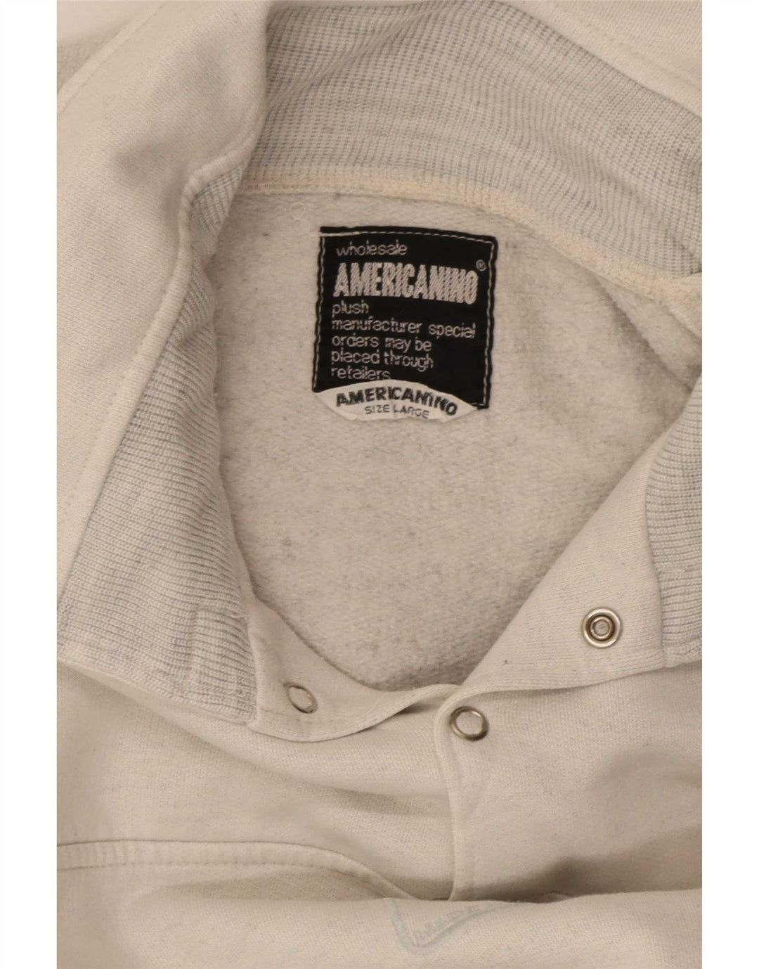 Americanino Herre Button Neck Hoodie Jumper Large Beige