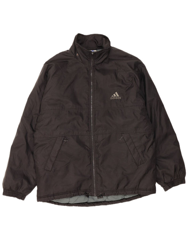 Adidas Herre Graphic Windbreaker Jacket UK 38/40 Medium Sort Polyamid