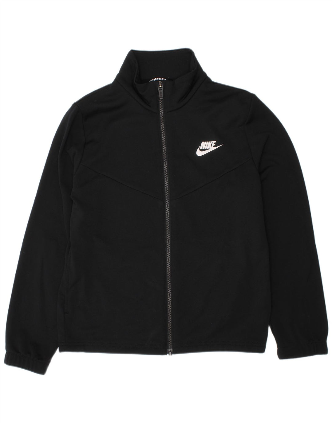 NIKE Boys Graphic Tracksuit Top Jacket 10-11 Years Medium  Black Polyester