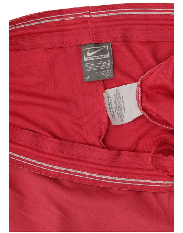 Nike Womens Performance Sports Shorts UK 12/14 Medium Red Bomuld