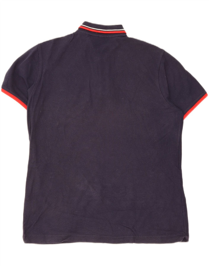 FILA Mens Polo Shirt Medium Navy Blue Cotton Vintage Fila and Second-Hand Fila from Messina Hembry 