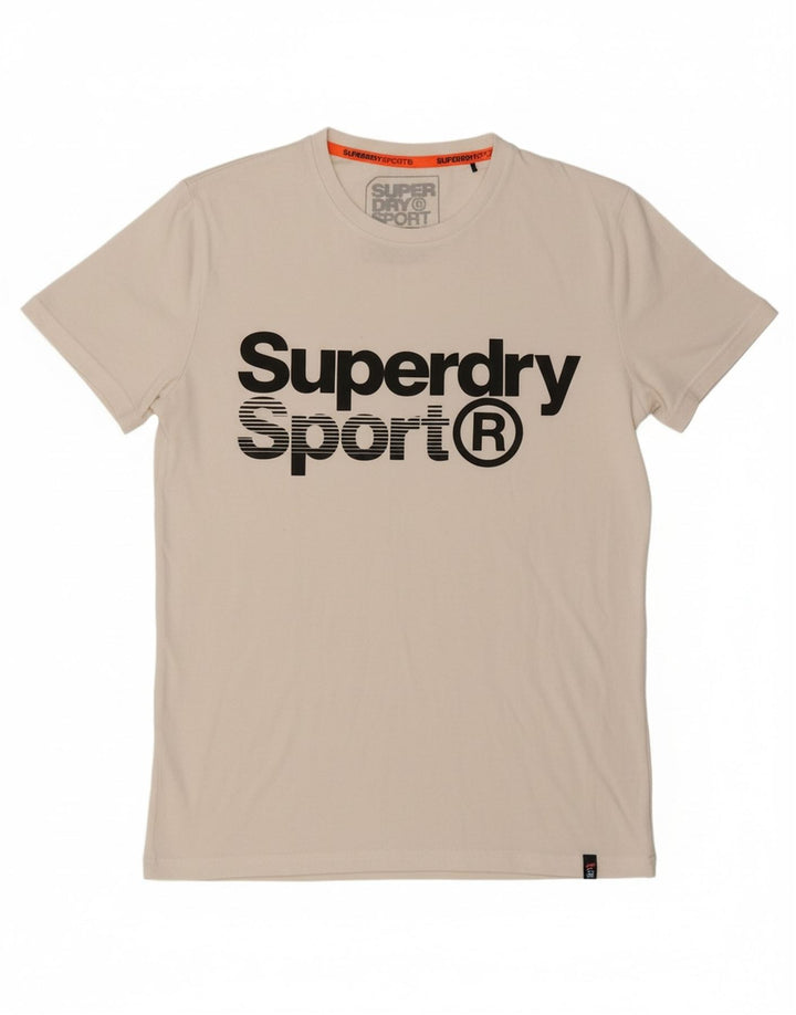 SUPERDRY Mens Graphic T-Shirt Top Small White