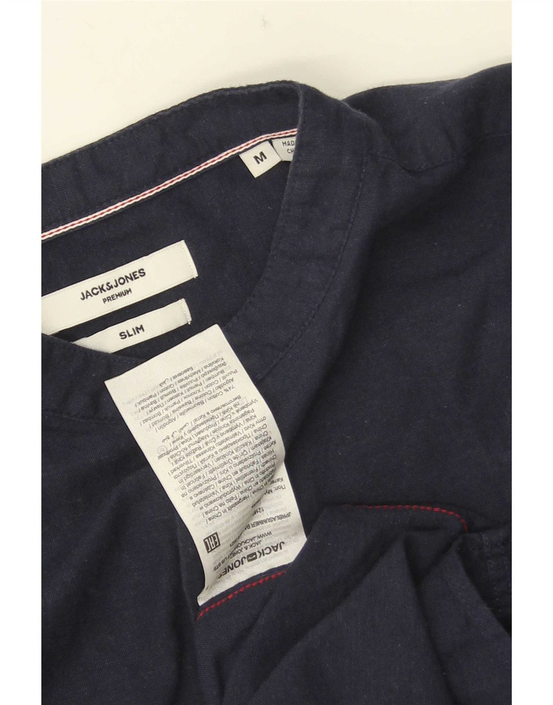 Jack & Jones Herre Slim Fit Pullover Shirt Medium Navyblå Bomuld