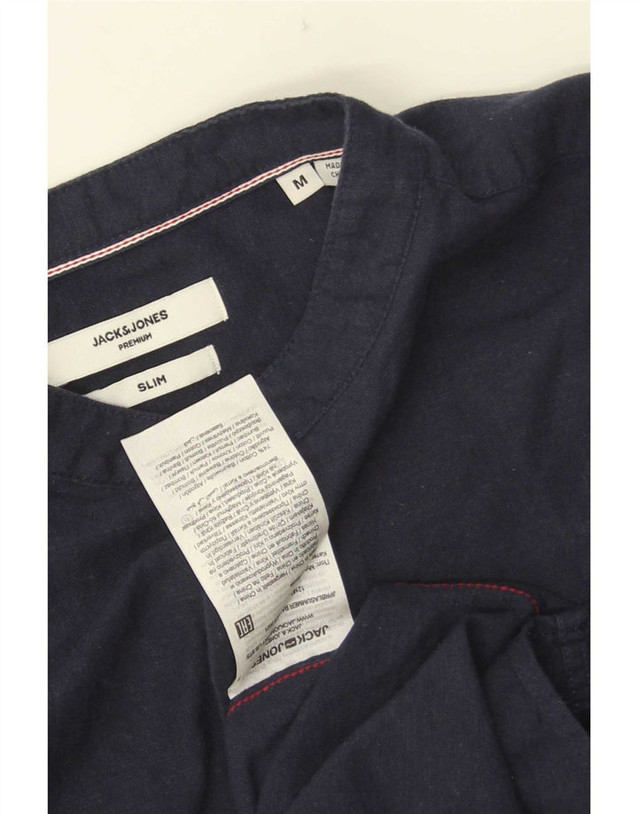 Jack & Jones Herre Slim Fit Pullover Shirt Medium Navyblå Bomuld