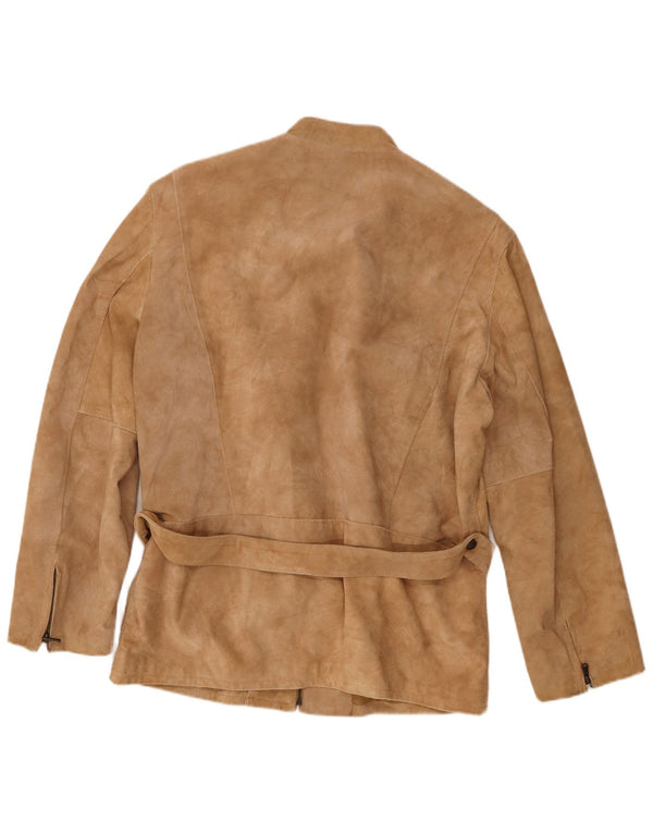 Bellucci Herre ruskindsjakke IT 54 2XL Beige Læder