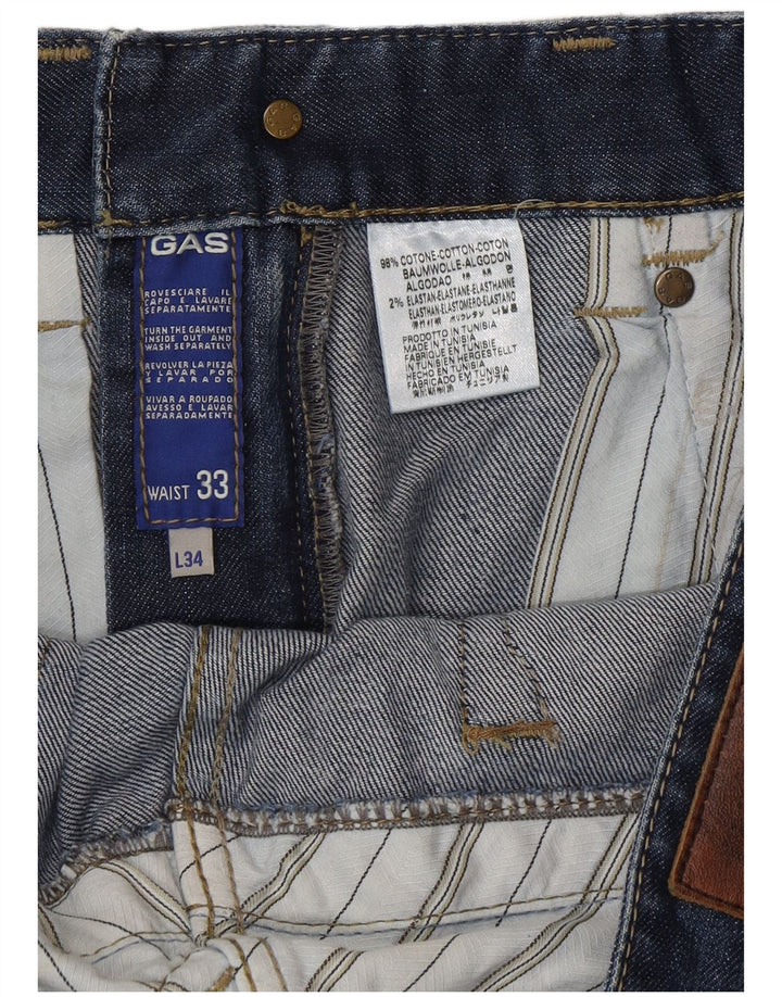 Gas Herre Bootcut Jeans W33 L34 Blå Bomuld