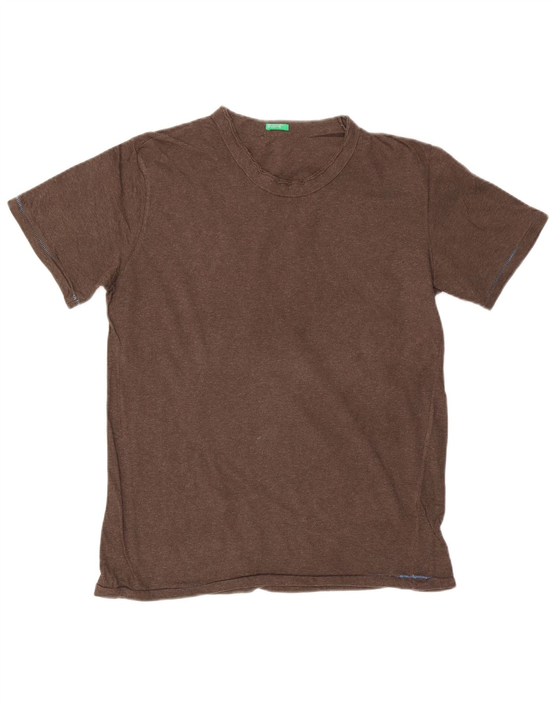 BENETTON Herre T-Shirt Top Medium Brun