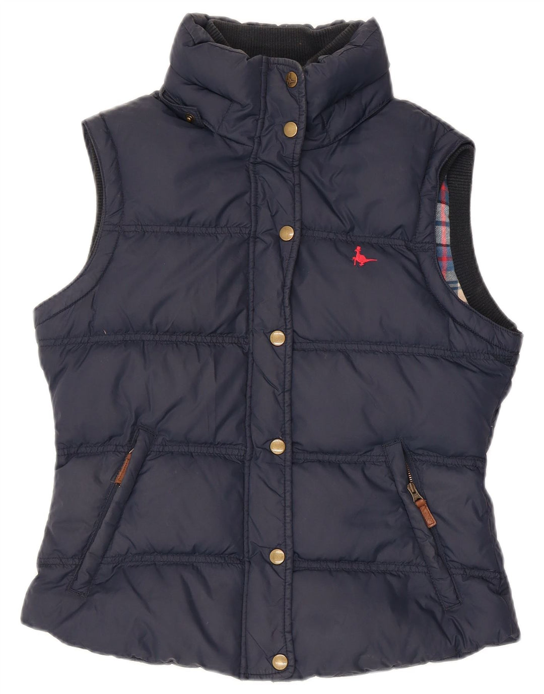 JACK WILLS Dame Polstret Gilet UK 10 Small Navy Blue Nylon