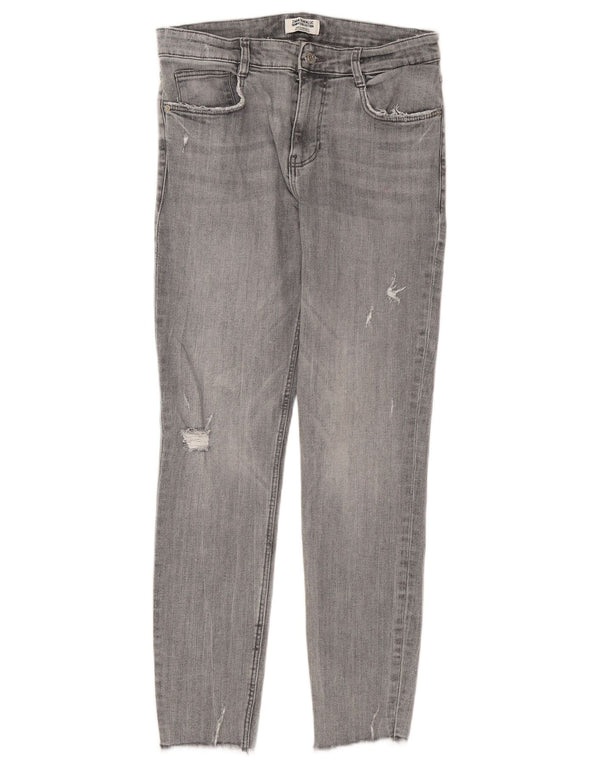 ZARA Dame Skinny Jeans EU 40 Medium W30 L26 Grå Bomuld