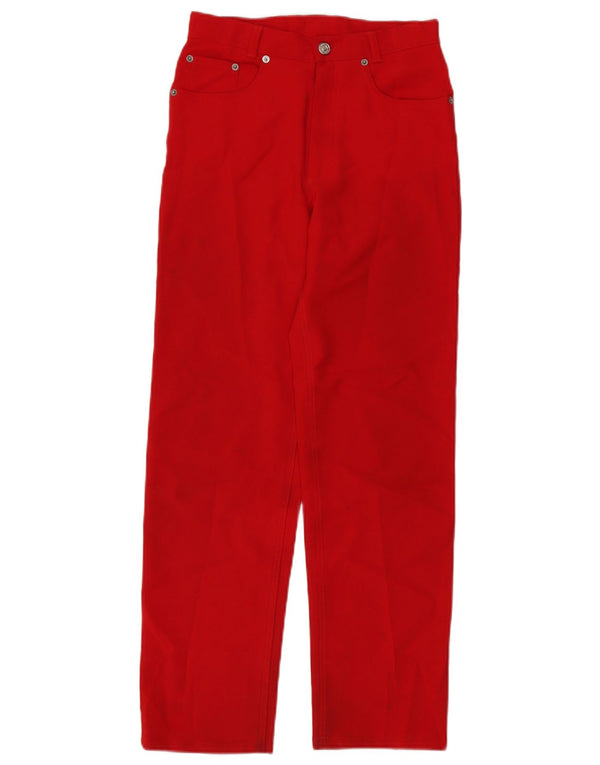 Benetton piger lige fritidsbukser 11-12 år W28 L30 rød polyester