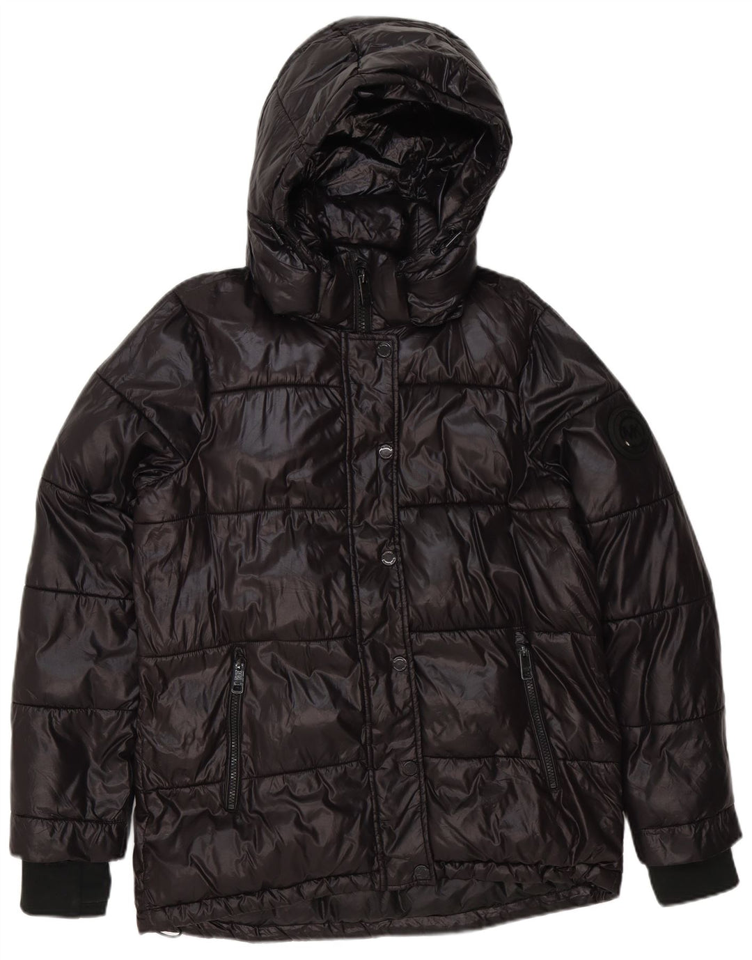 Michael Kors Herre hættepolstret jakke UK 38 Medium Sort Polyester