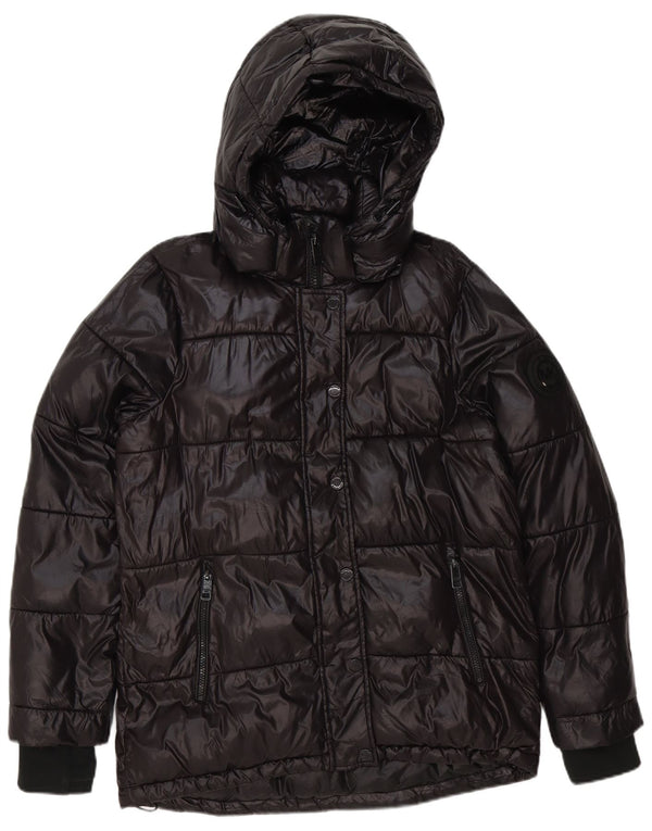 Michael Kors Herre hættepolstret jakke UK 38 Medium Sort Polyester