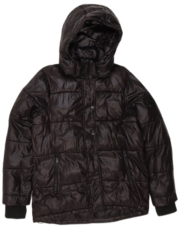 Michael Kors Herre hættepolstret jakke UK 38 Medium Sort Polyester