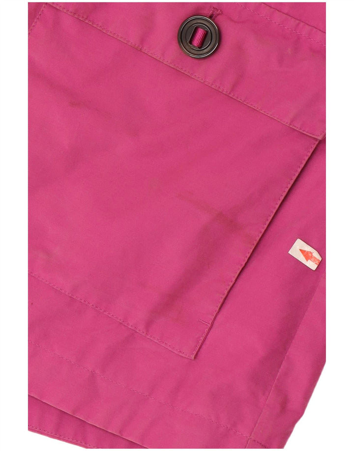 Marks & Spencer Dame Hooded Utility Jacket UK 12 Medium Pink Bomuld