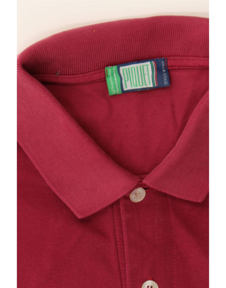 SERGIO TACCHINI Mens Polo Shirt Large Red Cotton Vintage Sergio Tacchini and Second-Hand Sergio Tacchini from Messina Hembry 